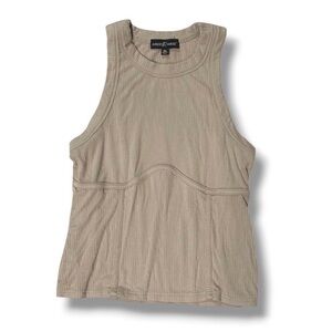 Almost Famous Khaki Ribbed Tank Top/Crop Top | Women’s Size XL